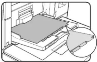 SHARP MX-M620U - Load tabbed paper in the bypass tray. - 1