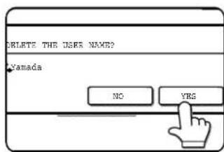 CREATE THE USERS NAME? Yamada NO YES