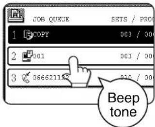JOB QUEUE SETS / PRO 1 COPY 003 / 00 2 001 003 / 00 3 0666211 003 / 00 Beep tone