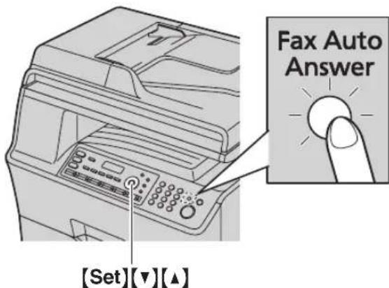 Fax Auto Answer [Set][▼][▲]
