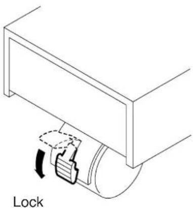 Mimaki Tx2-1600 - Lock the stand stoppers. - 1