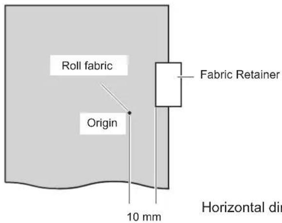 Roll fabric Origin Fabric Retainer 10 mm Horizontal dir