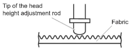 Tip of the head height adjustment rod Fabric