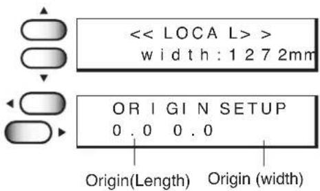 << LOCAL >> width : 127 2mm OR I G I N SETUP 0.0 0.0 Origin(Length) Origin (width)