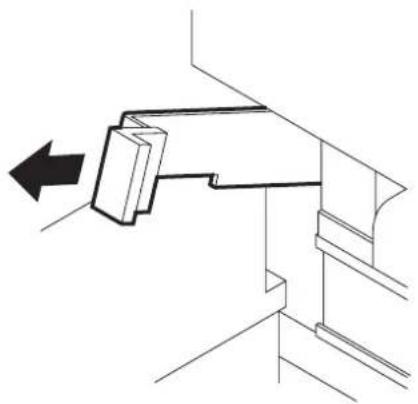 Mimaki Tx2-1600 - Viewing from the rear side of the printer, align the left edge of the roll with the scale of the fabric setting position plate. - 4