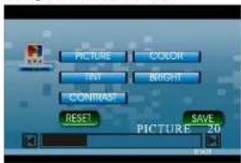 PICTURE COLOR TINT BRIGHT CONTRAST RESET SAVE PICTURE 20