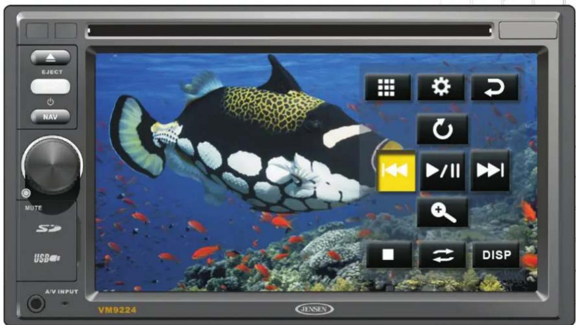 EJECT NAV MUTE SD HCD USB A/V INPUT VM9224 JENSEN