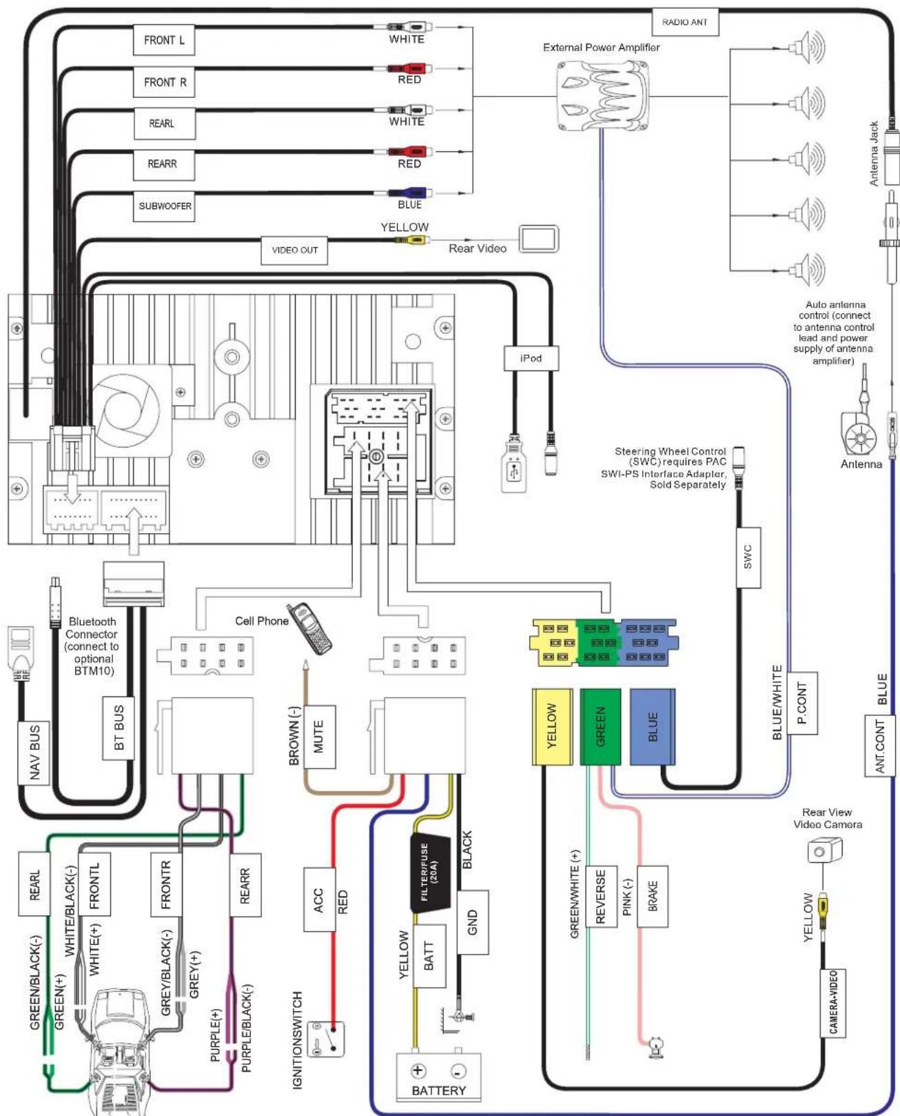 JENSEN VM9224R - Wiring Diagram - 1