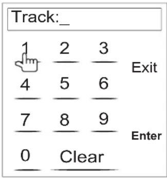 Track: _ 1 2 3 4 5 6 7 8 9 0 Clear Exit Enter