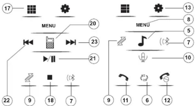 JENSEN VM9224R - Bluetooth User Interface - 2