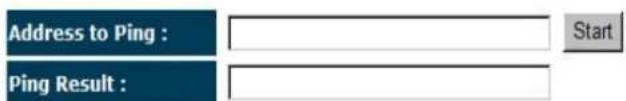 Address to Ping : Start Ping Result :