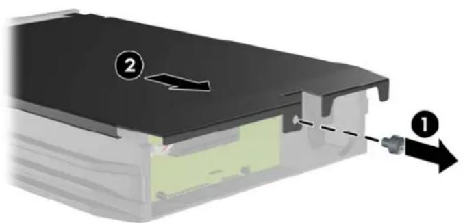 Diagram of a mechanical assembly with labeled parts and directional arrows indicating movement or force