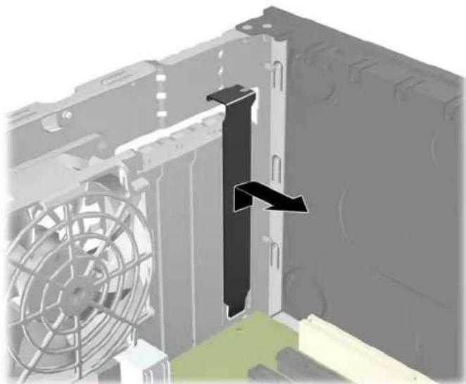 3D diagram of a mechanical assembly with fan and housing components, no visible text or symbols