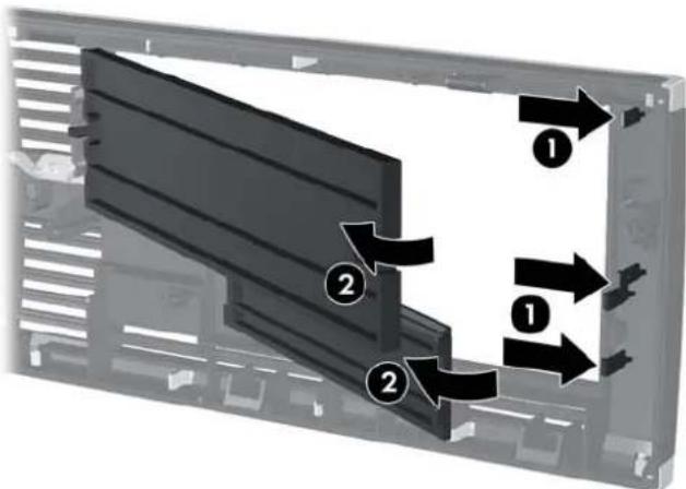 Diagram of a device interior with labeled components and directional arrows indicating flow or movement.