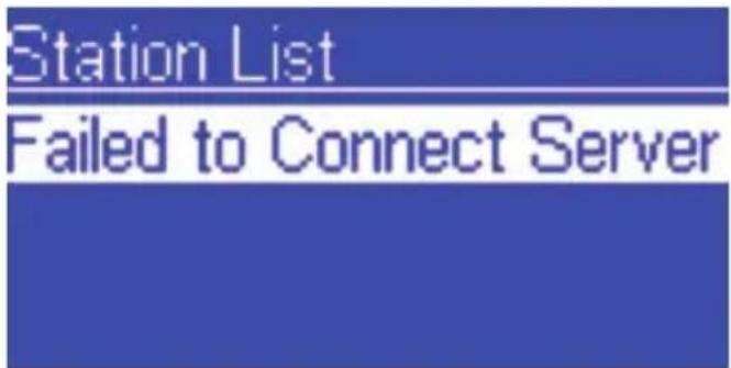 Station List Failed to Connect Server