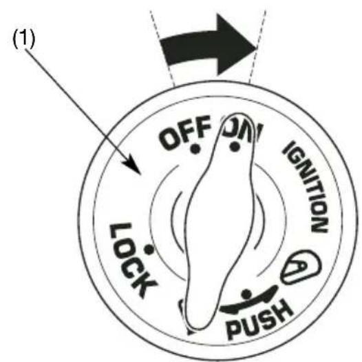 (1) OFF ON IGNITION LOCK PUSH