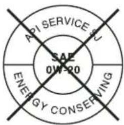 API SERVICE SAE 0W-20 ENERGY CONSERVING