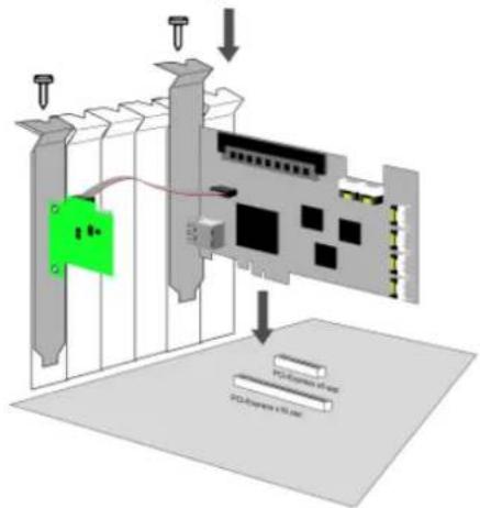 Diagram illustrating a 3D circuit board with labeled components and wiring, showing connections to a microcontroller interface.