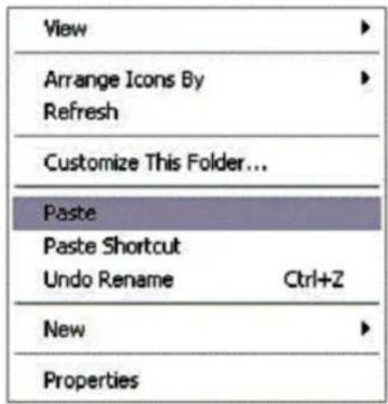 View Arrange Icons By Refresh Customize This Folder... Paste Paste Shortcut Undo Rename Ctrl+Z New Properties