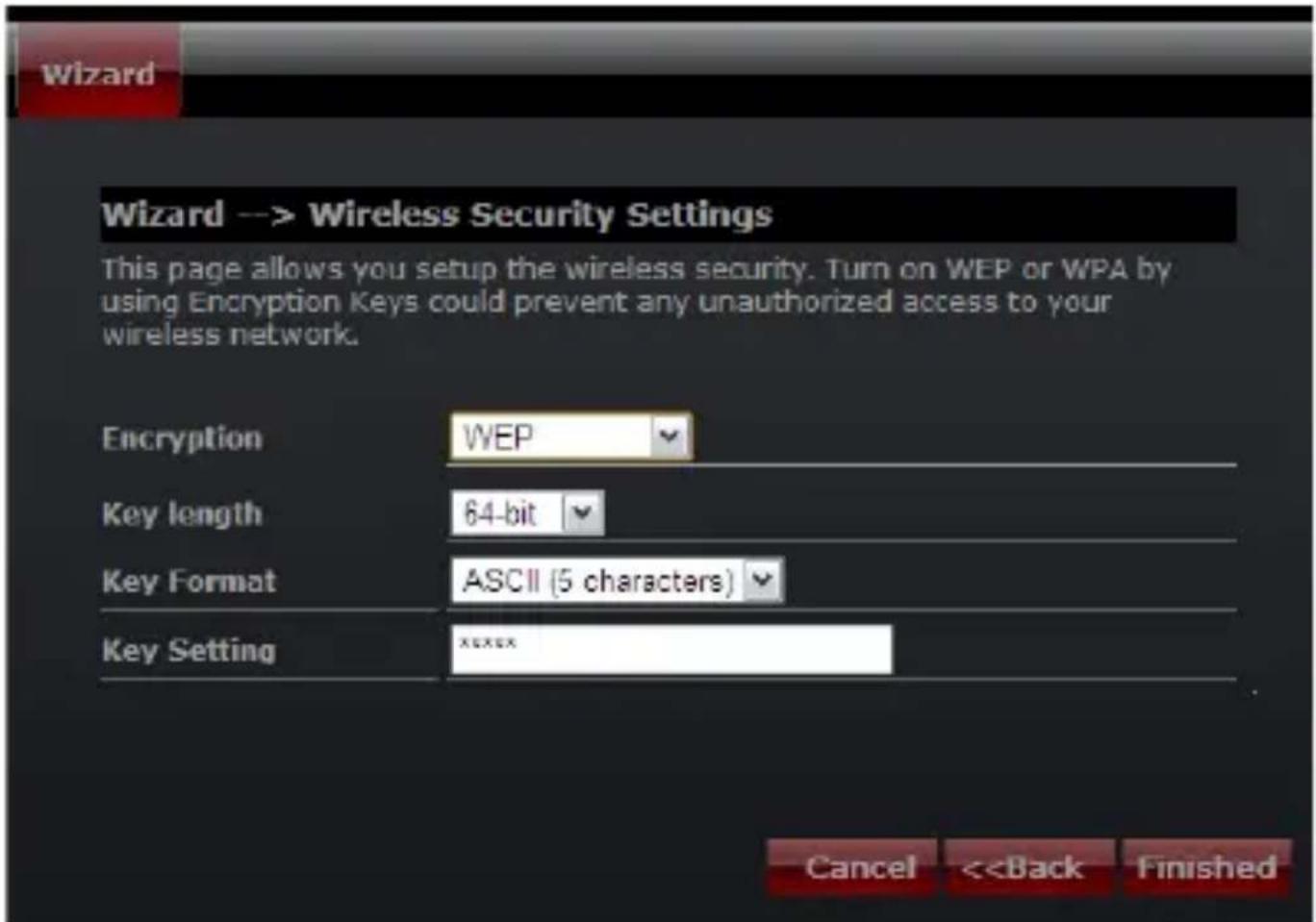 ModeCom MC-WR11 - Step 5: WLAN Security Settings - 1