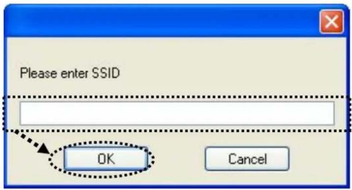 Please enter SSID OK Cancel