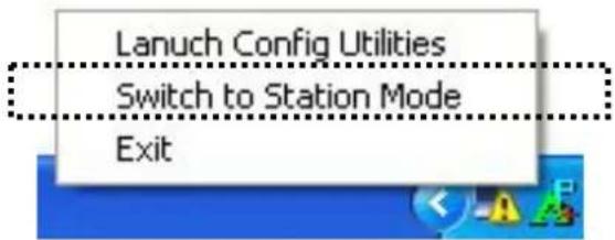 Lanuch Config Utilities Switch to Station Mode Exit