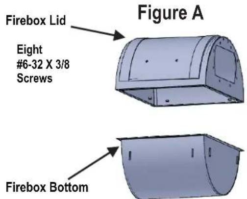 Firebox Lid Eight #6-32 X 3/8 Screws Figure A Firebox Bottom