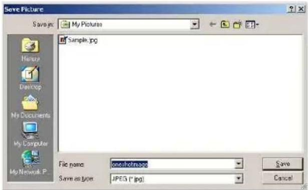 Save Picture Save in: My Pictures Sample.jpg File name: one-shotmap Save as type: JPEG (*.jpg) Save Cancel