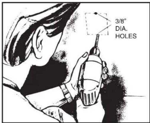 3/8" DIA. HOLES