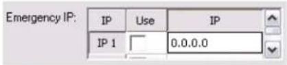 Emergency IP: IP Use IP IP 1 0.0.0.0