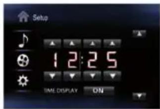 Setup 12:25 TIME DISPLAY ON