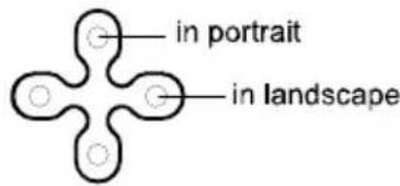 in portrait in landscape
