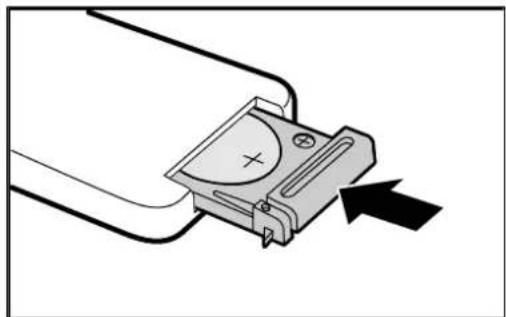 VIVITEK D536-3D - Inserting the Remote Control Batteries - 3