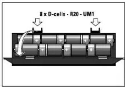 8 x D-cells - R20 - UM1