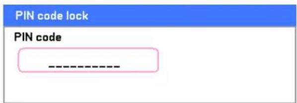 PIN code lock PIN code --------