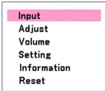 Input Adjust Volume Setting Information Reset