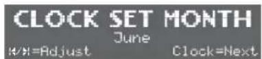 ALTEC LANSING Moondance Glow M402SR - Set the month. - 1