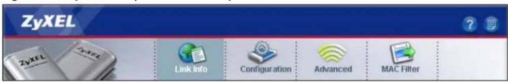 ZyXEL Link Info Configuration Advanced MAC Filter