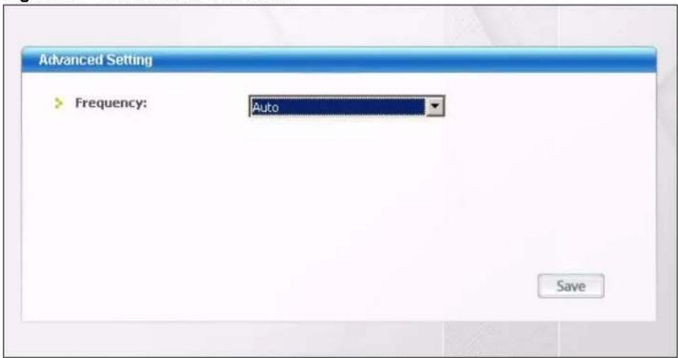 Advanced Setting Frequency: Auto Save