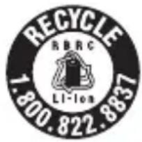 RECYCLE RBRC 1.800.822.8837 Li-Ion