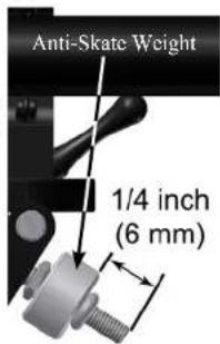 Anti-Skate Weight 1/4 inch (6 mm)