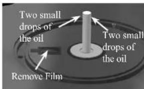 Two small drops of the oil Two small drops of the oil Remove Film