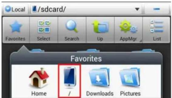 Yarvik Ingenia Horizon SMP50-200 - Accesso alla scheda MicroSD in ES File Explorer - 1