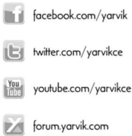 facebook.com/yarvik twitter.com/yarvikce youtube.com/yarvikce forum.yarvik.com