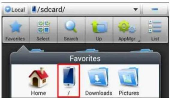 Yarvik Ingenia Horizon SMP50-200 - Dostop do kartice MicroSD v aplikaciji ES File Explorer - 1