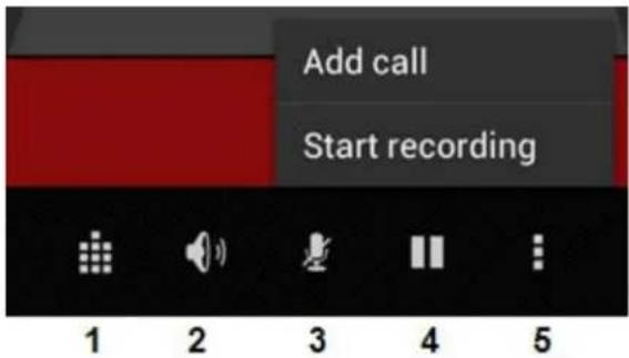 Yarvik Ingenia Horizon SMP50-200 - Opties tijdens een telefoongesprek - 1