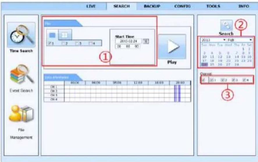 LIVE SEARCH BACKUP CONFIG TOOLS INFO Time Search Event Search File Management File Start Time 2013-02.24 06 05 00 Play Search 2013 Fob Set Mean Time Read The For Set 1 7 2 4 5 6 7 8 9 19 11 12 13 14 15 16 17 18 19 20 21 22 23 25 26 27 28 Data Analysis 00:00 04:00 06:00 12:00 16:00 20:00 OH 1 OH 2 OH 3 OH 4 Channel OK 1 OK 2 OK 3 OK