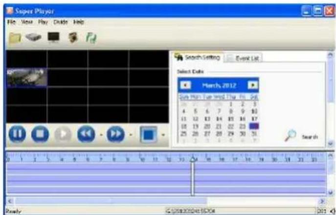 Super Player File View Play Divide Help Search Setting Event List Select Date March 2012 Sun Man Sun Wed Thu Fri Fri Fri 1 2 3 4 5 6 7 8 9 10 11 12 13 14 15 16 17 18 19 20 21 22 23 25 26 27 28 29 30 31 Search Ready ©2012/04/05/04 2012