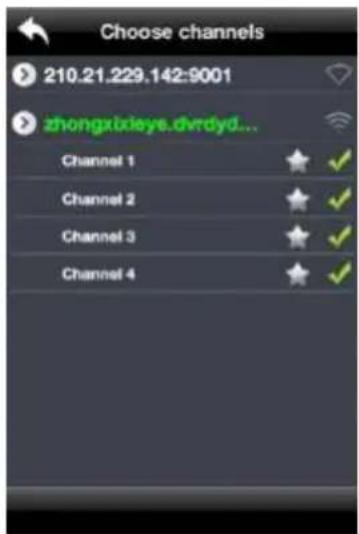 Choose channels 210.21.229.142:9001 zhongxudays.dvrdyd... Channel 1 Channel 2 Channel 3 Channel 4