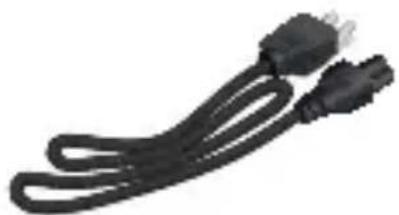 Coiled black electrical plug with two terminal connectors (no text or symbols visible)